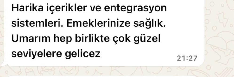 Üye geri bildirimi 9