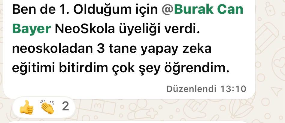 Üye geri bildirimi 7